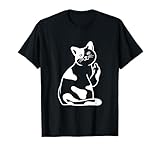 Lustige Katze Mittelfinger | Katzen Geschenke Süße Katze T-Shirt