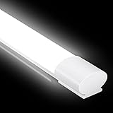 IEGLED LED Feuchtraumleuchte 60CM, Deckenleuchte LED Röhre 20W 2200LM,IP65 LED Kellerleuchte,Wasserfest Feuchtraumlampe Wannenleuchte für Keller Werkstatt Garage Küche Bad Büro,Neutralweiß,4000K