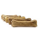 DOGBOSS 100% Natur Kauknochen 100% Hirschhaut oder 100% Pferdehaut in verschiedenen Größen (5er 100% Hirschhaut in 17 cm)