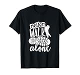 Never walk alone | Hunde, Pfoten, Motiv für Hundeliebhaber T-Shirt