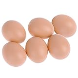 Nesteier für Hühner, Eier Künstliche Plastikeiern Nisteier aus Plastik für Hühner 6 Stück Künstliche Eier zur Bruthilfe Hilfe beim Legen von Hühnern