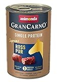animonda Gran Carno adult Superfoods Hundefutter, Nassfutter für ausgewachsene Hunde, Ross pur, 6 x 400 g