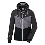 killtec Herren Skijacke/Funktionsjacke mit abzippbarer Kapuze und Schneefang KSW 45 MN SKI JCKT, dunkelanthra, L, 38699-000