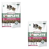 Versele-Laga Complete Chinchilla & Degu | Doppelpack | 2 x 500 g | Alleinfuttermittel für Chinchillas und Degus | Faserreiche All-in-one-Extrudate | Ohne Zuckerzusatz