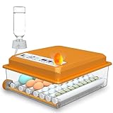 Hethya Brutmaschine Vollautomatisch Brutautomat Vollautomatisch Inkubator Hühner für 24-36 Eier, Brutkasten mit Automatischem Eierdrehen, Anzeige der Luftfeuchtigkeit und Automatischer Wasserzugabe
