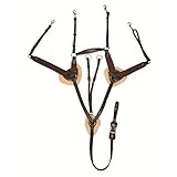 HKM SPORTS EQUIPMENT Vorderzeug mit Martingal, unterlegt mit Lammfell, braun, Vollblut Vorderzeug-4154 M