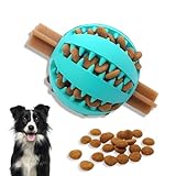 PawsOnly Futterball für Hunde | Hundespielzeug Intelligenz Ball | Hundeball für Kleine Mittelgroße Große Hunde | Welpenspielzeug | Zahnpflege Hunde Spielsachen (Mittel 7 cm, Blau)