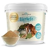 Ida Plus - Reines Bierhefe-Pulver - 3 kg - 100% Naturprodukt für Hunde, Katzen & Pferde - Futterergänzung für glänzendes Fell & kräftige Haut - reich an B-Vitaminen, Mineralien & Spurenelemente