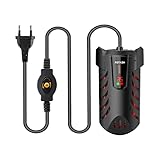 YAOBLUESEA Aquarium Heizung,LED-Temperaturanzeige, Aquarium-Thermostat kann für kleine Aquarien, Schildkröten, Kampffische verwendet Werden (25W)