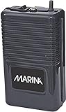 Marina 11134 Batterie Durchlüfterpumpe für Aquarien, verlässliche Back-up Luftquelle, mit Luftschlauch 45cm,und Austströmerstein, Schwarz