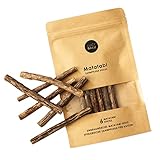 LucyBalu® 6x Matatabi Sticks für Katzen | Katzen Zahnpflege Natur |Kauknochen für Katzen Mundgeruch | Katzen Sticks aus Matatabi Holz | Katzen Zahnbürste | Matatabi Katzenspielzeug Selbstbeschäftigung