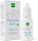 Ocucan Augentropfen mit Hyaluronsäure für Hunde und Katze. Befeuchtende Tropfen für die Augen von Hunden und Katzen - 15 ml