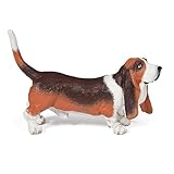 PAPO 54012 Haustiere Dog, Basset Hound Figur, Mehrfarben