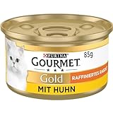 Gourmet PURINA GOURMET Gold Raffiniertes Ragout Katzenfutter nass, mit Huhn, 12er Pack (12 x 85g)