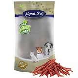 Lyra Pet® 1 kg Entenbrust Abschnitte Kausnack Hundefutter fettarm schonend getrocknet Leckerli Hund Ente Kauartikel Entenbrust Streifen Kauspaß
