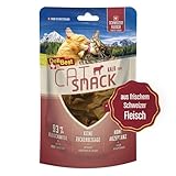 DeliBest Cat Snack aus 100% Schweizer Kalbfleisch I Katzen Leckerlies getreidefrei I halbfeuchte Leckerlies leicht verdaulich I Katzen Snack für Fellglanz I Allergiker geeignet 45g