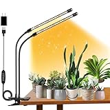 FRGROW Pflanzenlampe LED Vollspektrum, Pflanzenlicht für Zimmerpflanzen, Pflanzenleuchte, 3000k/5000k/660nm grow light, Wachstumslampe für Pflanzen, 10 Stufen Dimmbar,mit Zeitschaltuhr, 3 Lichter Modi