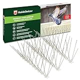 Veddelholzer Premium Universal 3 Meter Edelstahl Vogelabwehr Taubenabwehr Balkon-Taubenschutz Vogelabwehr Spikes mit Sollbruchstellen & Klicksystem Taubenspikes Vogelschutz für Fenster, Dachrinne uvm.