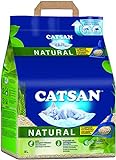 CATSAN Natural – Kompostierbare Klumpstreu für Katzen aus 100% Pflanzenfasern – Biologisch abbaubar – Beutel (1 x 8 Liter)