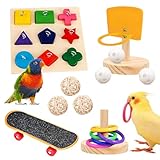 MEYAGOT 4 Stück Papageien Spielzeug Set, Papagei Spielzeuge, Papageienspielzeug, Papageien-Puzzle-Spielzeug Vogel Intelligence Trainings Spielzeug Für Sittiche, Conure, Aras, Finken