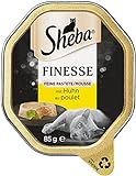 Sheba Finesse Feine Pastete - Katzennassfutter in der Schale - Mousse mit Huhn - 22 x 85g