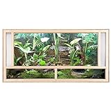 ECOZONE Holz Terrarium mit Frontbelüftung 120x60x60 cm - Holzterrarium aus OSB Platten - Terrarien für exotische Tiere wie Schlangen, Reptilien & Amphibien