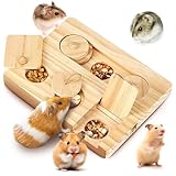Jooheli Meerschweinchen Spielzeug, Spielzeug für Hamster Aus Holz, Hamster Kauspielzeug Spielzeug, 6 In 1 Holzspielzeug Zur Futtersuche, für Hamster Meerschweinchen Chinchillas Rennmäuse