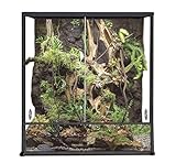 Reptiles Planet Terrarium für Reptilien/Amphibien, Aluminium, Elegantes Design, 45 x 45 x 60 cm, schwarz
