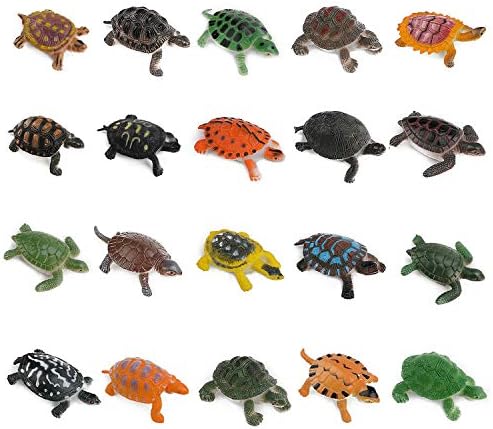 20 Stück Schildkröten Figuren – Realistische Kunststoff Spielzeug – Perfekt für Partys und Geschenke