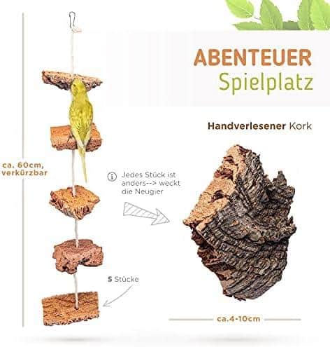 Kork Knabberseil - Unser ⁣Erfahrungsbericht über das ideale Wellensittich Spielzeug!