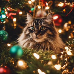 Pass auf! Lametta am Weihnachtsbaum kann gefährlich für Deine Katze sein